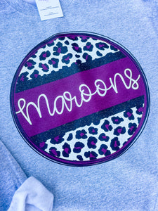 Maroons Leopard Circle Sweatshirt