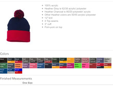 Load image into Gallery viewer, Cursvie Name Pom-Pom Beanie